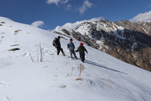 हिउँले खुलेको ‘ठूली उकाली’ हिमाल