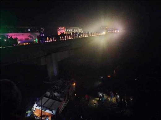 १२ जनाको ज्यान जानेगरि दाङमा भएको बस दुर्घटनाको कारण तीव्र गति   