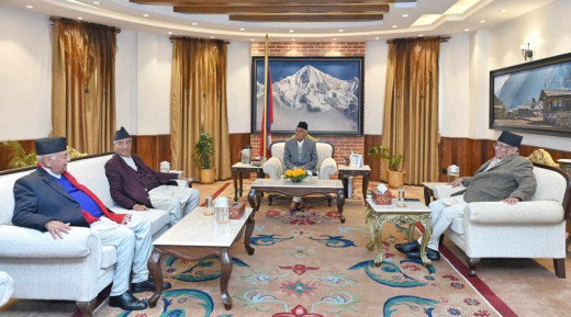 तीन शीर्ष नेतालाई राष्ट्रपतिले दिए तीन सुझाव