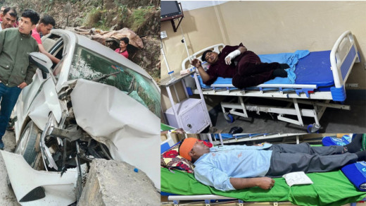 पूर्वमन्त्री अब्दुल खान सवार गाडी धादिङमा दुर्घटना