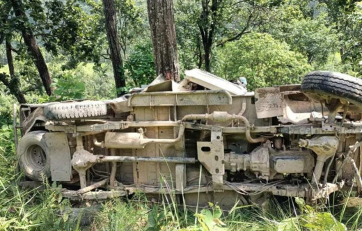 अर्घाखाँचीको शीतगंगामा जीप दुर्घटना : १ जनाको मृत्यु, ९ घाइते