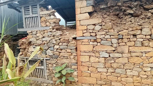 भूकम्पका कारण २० घर भत्किए