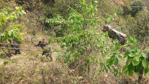 पाल्पामा बस दुर्घटना, एकको मृत्यु