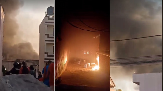 गोठाटारमा सोफा फ्याक्ट्रीमा आगलागी 