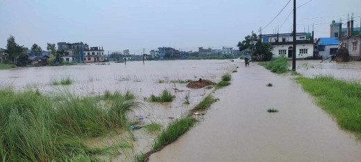 इटहरीमा टेङ्गा खोलाको बाँध फुटेर बस्तीमा, स्थानीयलाई सुरक्षित स्थानमा सारियो