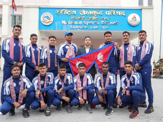 कबड्डी टोली बंगलादेश प्रस्थान