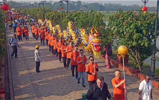 लुम्बिनीमा बृहत् शान्ति र्‍याली