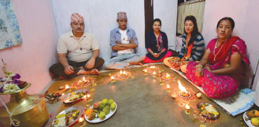 नेवार समुदाय आज म्हः पूजा पर्व मनाउँदै