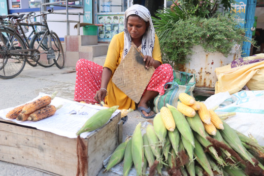 मकै बेचेर जीवन निर्वाह