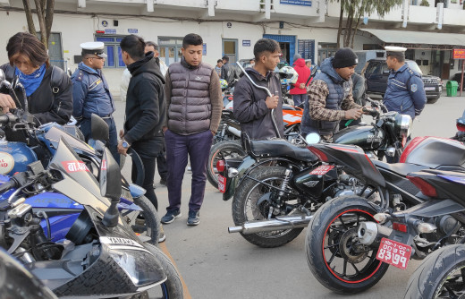 ध्वनि प्रदुषण गराउने २७ मोटरसाइकल चालक नियन्त्रणमा 