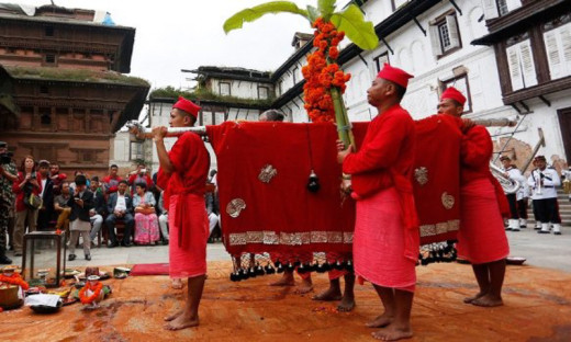 बडादसैँको सातौँ दिन, घरघरमा फूलपाती भित्र्याइँदै