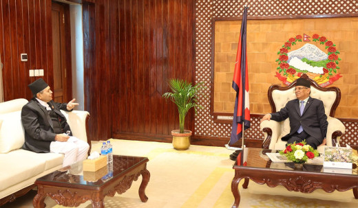 प्रधानमन्त्री र सभामुखबीच भेटवार्ता 