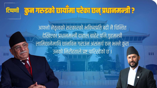 कुन गरुडको छायाँमा परेका छन् प्रधानमन्त्री? 