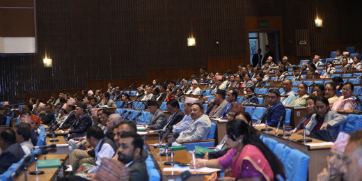 संसद बैठक सुरु भएसँगै एमालेले गर्‍यो विरोध