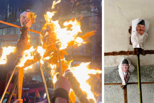 राप्रपा कास्कीले गर्‍यो राष्ट्रपति र प्रधानमन्त्रीको पुत्ला दहन