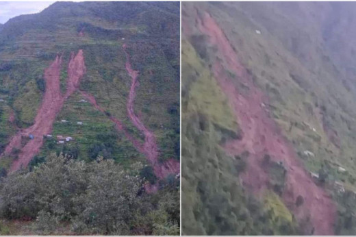 रामेछापको दोरम्बा शैलुङ गाउँपालिकामा पहिरोले ३ घर बगायो, केही मानिस बेपत्ता