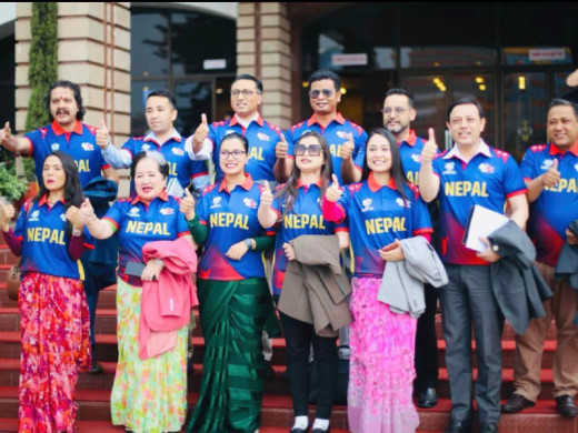 नेपालको समर्थनमा टी–२० विश्वकपको जर्सी लगाएर संसद् भवनमा रास्वपाका सांसदहरु