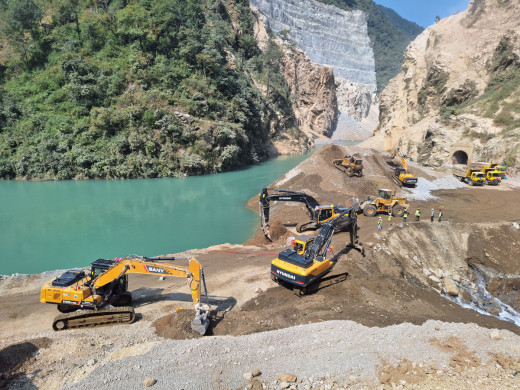 तनहुँ जलविद्युत् आयोजनाको मुख्य बाँध निर्माणका लागि सेती नदी फर्काइयो
