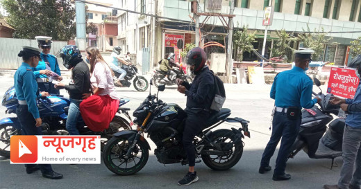 ट्राफिक नियम उल्लंघन गर्ने झन्डै नौ लाख सवारीसाधन कारबाहीमा