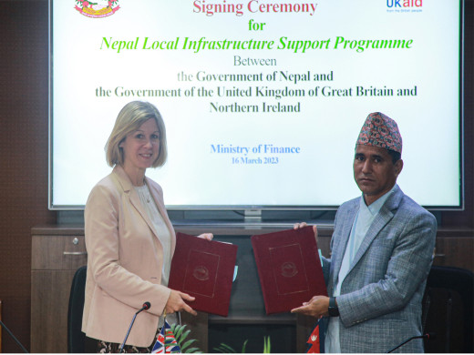 बेलायतले स्थानीय पूर्वाधार निर्माणका लागि १४ अर्ब ३१ करोड अनुदान दिने