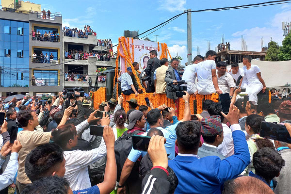 सीता दाहालको पार्थिव शरीर अन्त्येष्टिका लागि आर्यघाटमा
