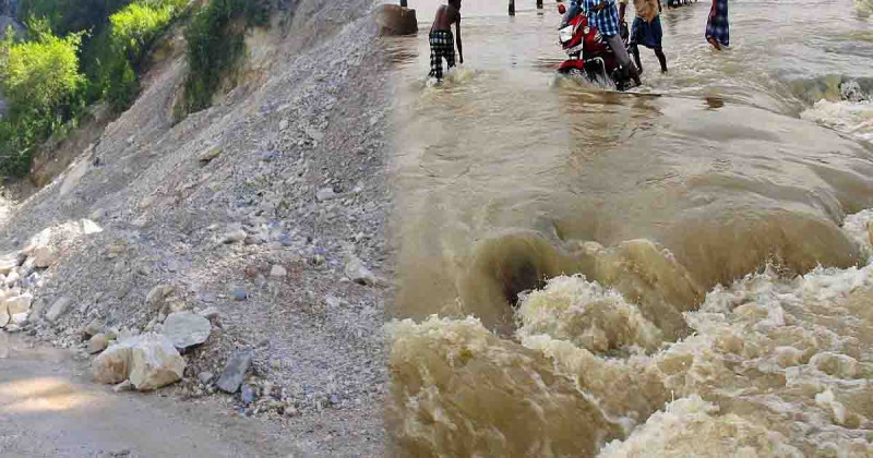 भारी वर्षाका कारण देशका विभिन्न ठाउँमा बाढीपहिरोको जोखिम [अपडेट]