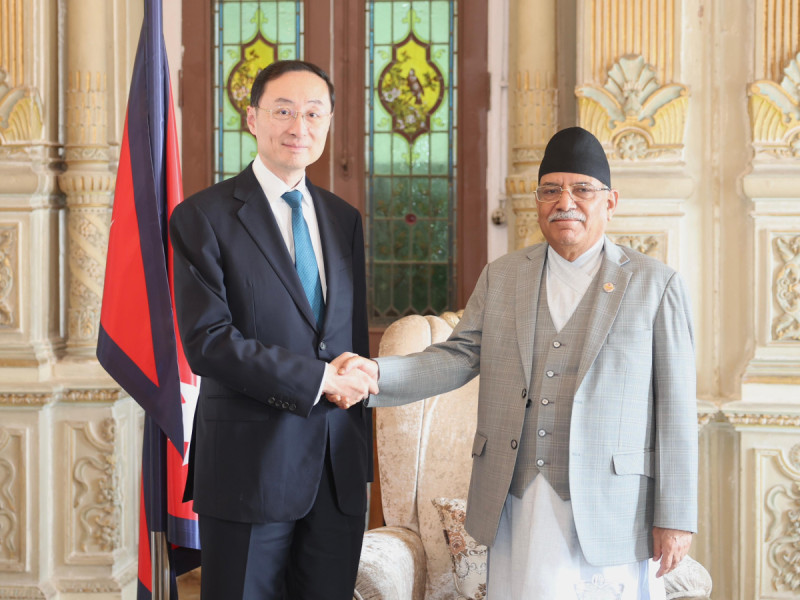 प्रधानमन्त्रीसँग चिनियाँ उपविदेशमन्त्रीको शिष्टाचार भेट 