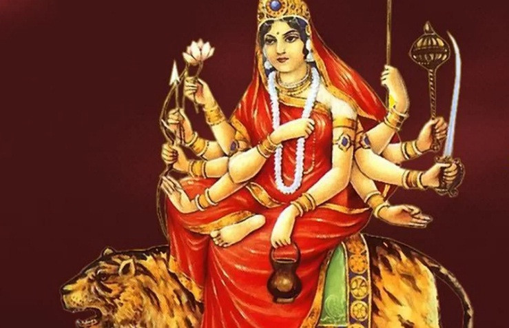 नवरात्रको तेस्रो दिनः चन्द्रघण्टा देवीको पूजाआराधना गरिँदै