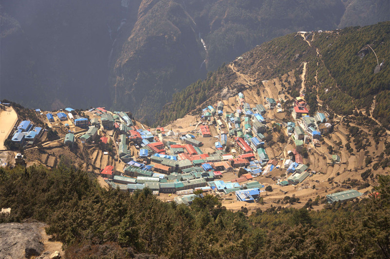 नाम्चे बजारमा १२ वर्षयताकै उच्च तापमान, १३ डिग्री सेल्सियस पुग्यो 