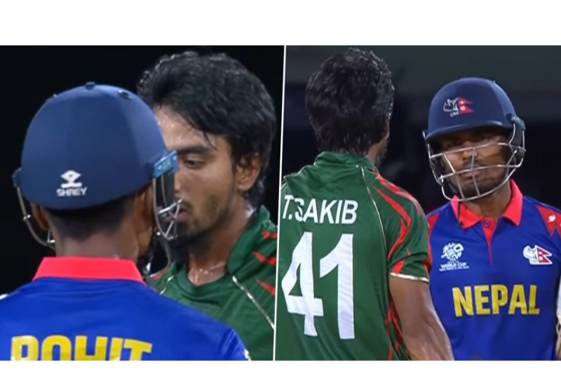 कप्तान रोहितसँग विवाद गर्ने बंगलादेशी खेलाडी तान्जिमलाई आईसीसीले गर्‍यो कारबाही