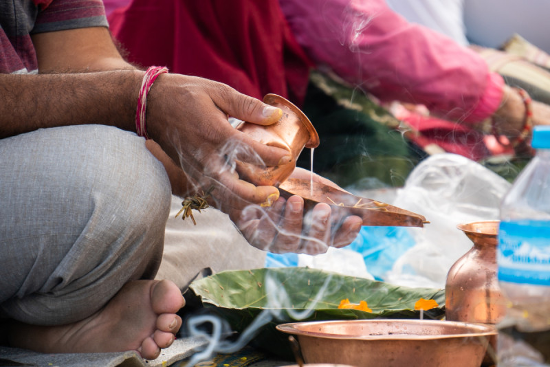 पशुपतिमा औँसी तिथिको श्राद्ध गर्नेको घुँइचो [तस्बिरहरू]