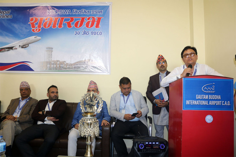 भैरहवा विमानस्थलमा व्यावसायिक उडानको निरन्तरता चुनौतीपूर्ण : मन्त्री किराती