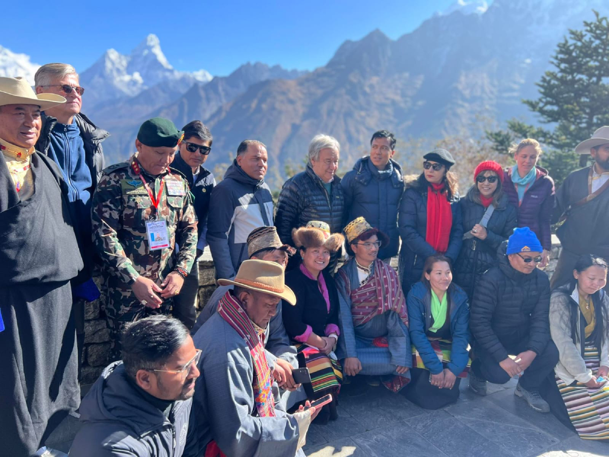 नेपालमा जलवायु परिवर्तनको असरबारे विश्वको ध्यानाकर्षण गराउने गुटेरेसको प्रतिबद्धता