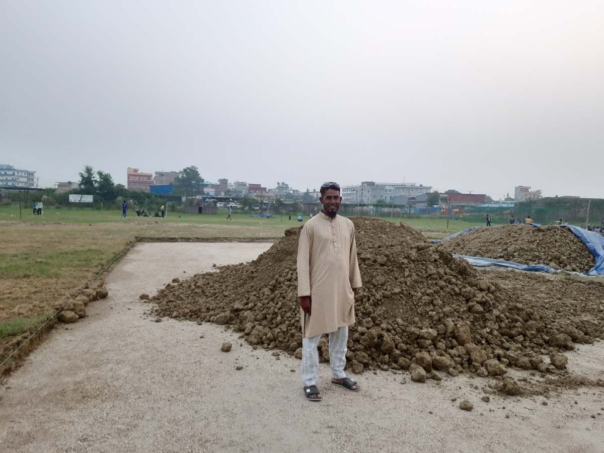 वीरगञ्जको क्रिकेट मैदान स्तरोन्नति गरिँदै