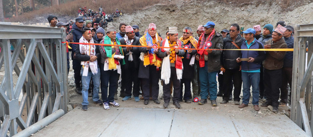 सलीसल्लामा बेलिब्रिज जडानसँगै राष्ट्रिय सडक सञ्जालमा जोडियो दक्षिणी हुम्ला