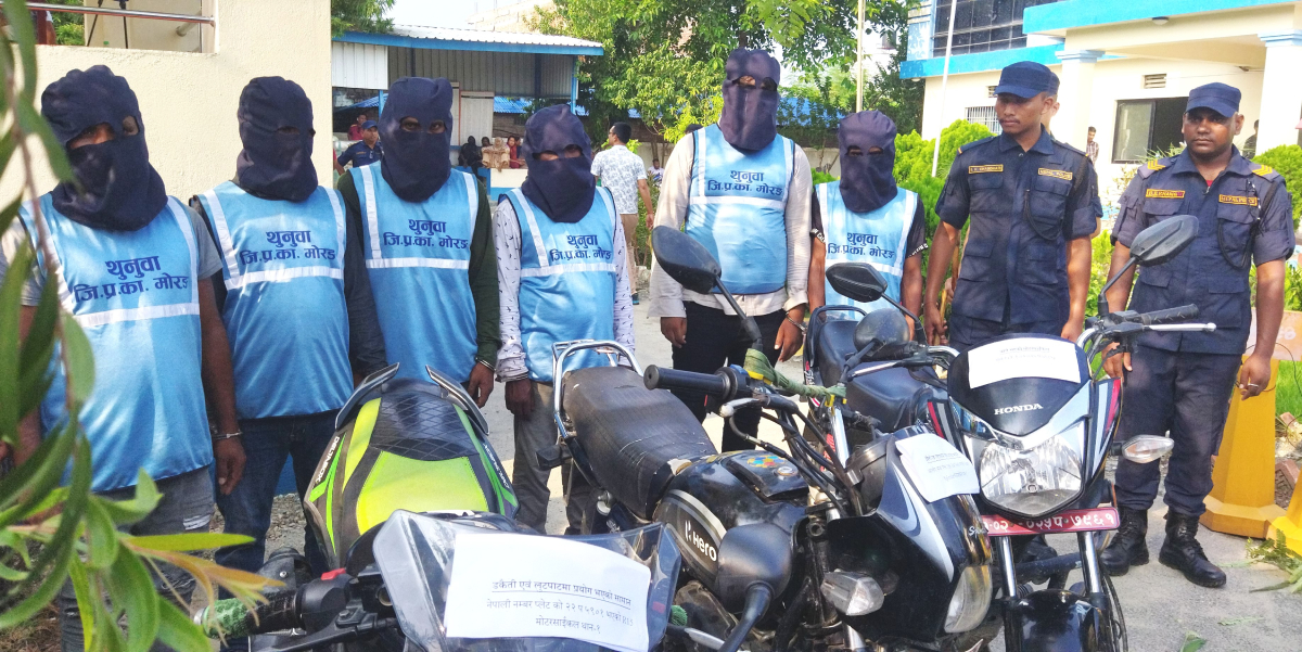 शृंखलाबद्ध लुटपाटमा संलग्न समूह हतियारसहित पक्राउ