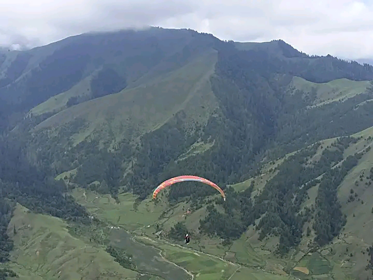 जुम्लाको गुठीचौरमा प्याराग्लाइडिङ परीक्षण उडान