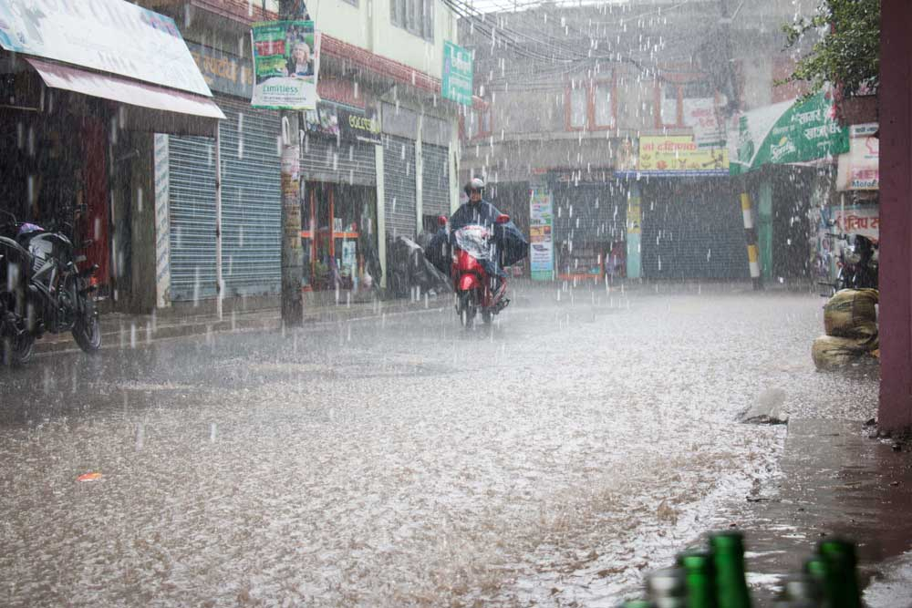 पछिल्लो २४ घण्टामा काठमाडौंसहित यी ६ स्थानमा भयो भारी वर्षा