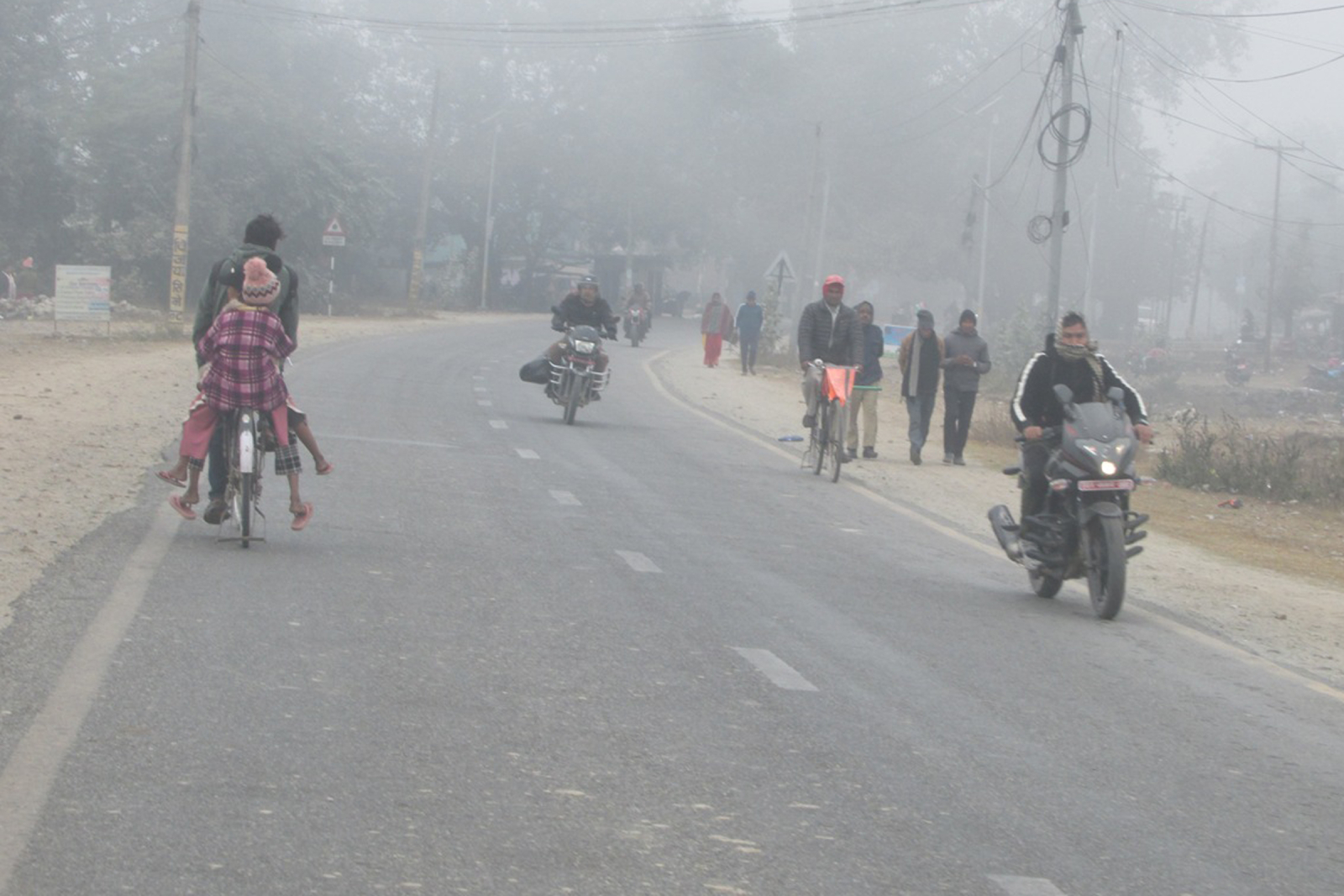 मधेसमा चिसोले जनजीवन प्रभावित